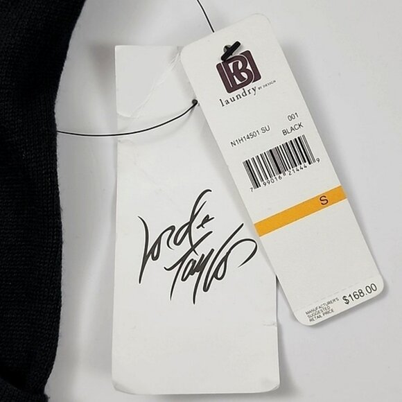 Laundry by Design Women's Black Knit Wrap V-Neck Hip Belt Dress Size Small - Picture 11 of 16